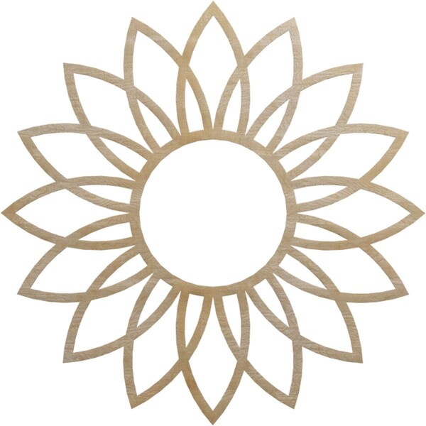 Ekena Millwork Daisy Wood Fretwork Pierced Ceiling Medallion, Birch, 38"OD x 12 1/2"ID x 1/4"T CMWP38X38X0250DABI - main